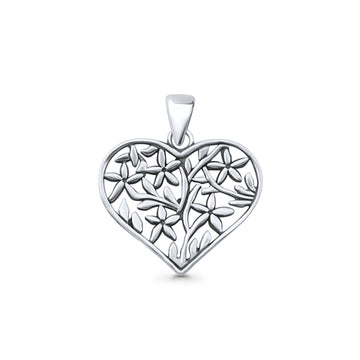 Heart & Flowers Pendant